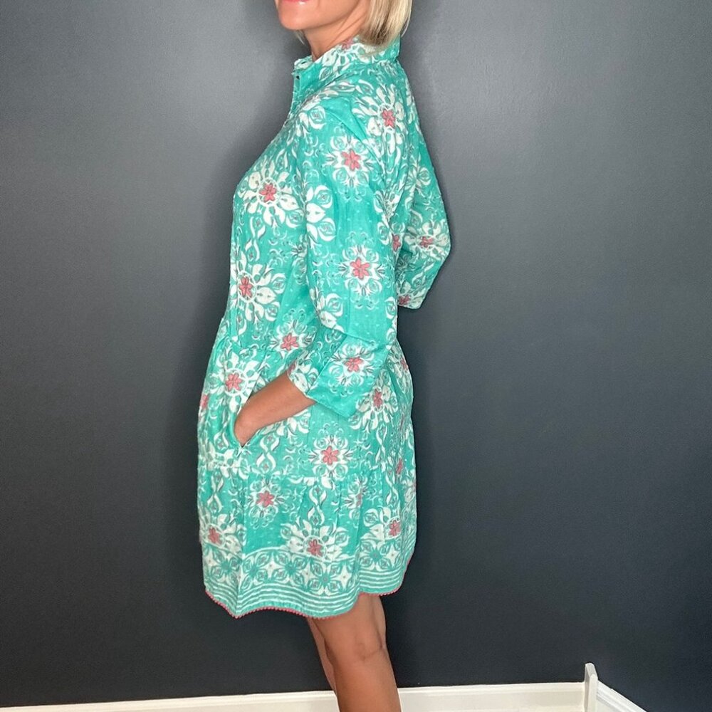 NWT MODA POSA Alcee Resort Shirt Dress Mediterranean Style Size Small - Picture 4 of 6